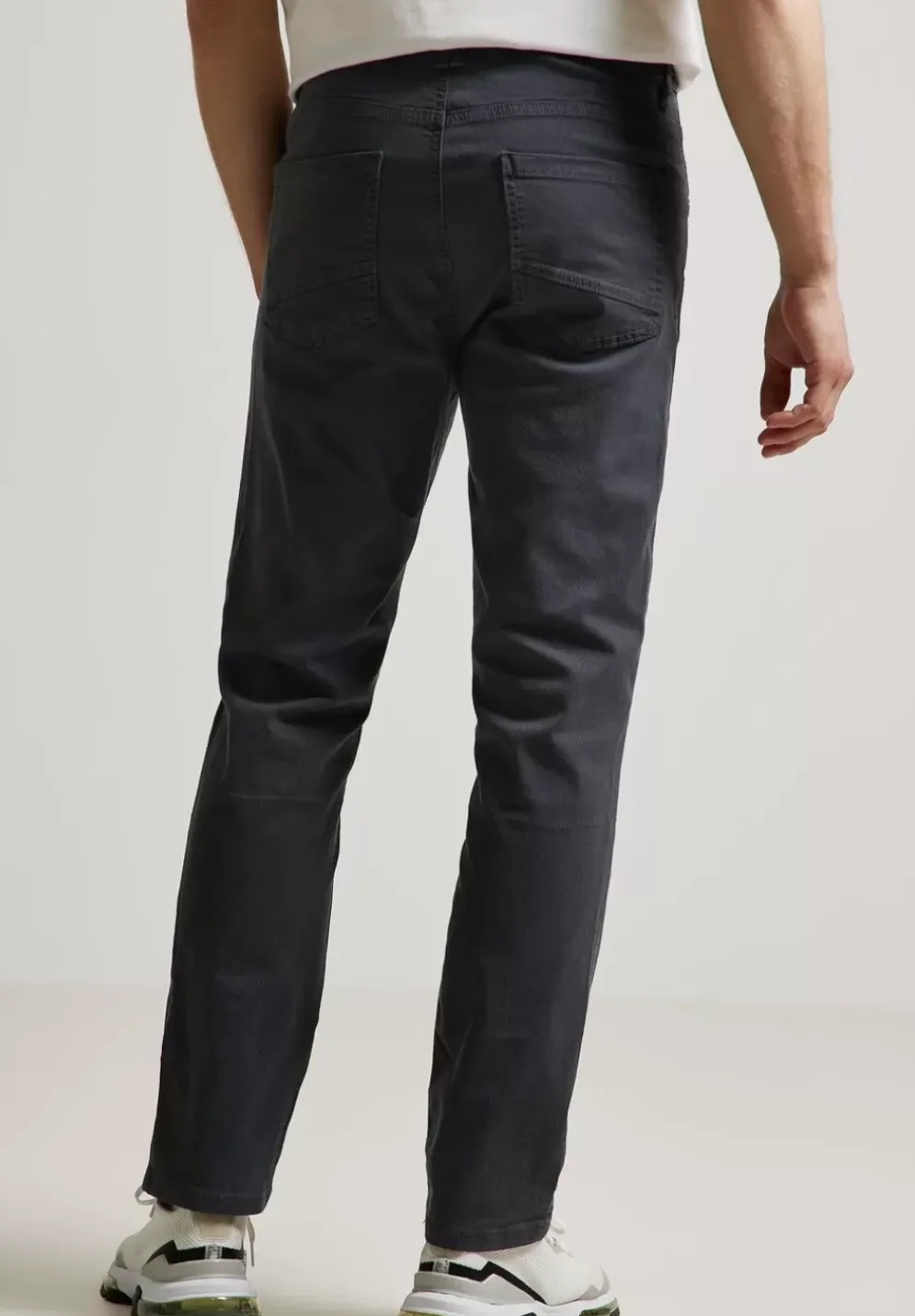 Slim Fit Hose Mit Struktur