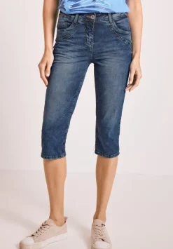 Slim Fit Jeans In 3/4-Lange