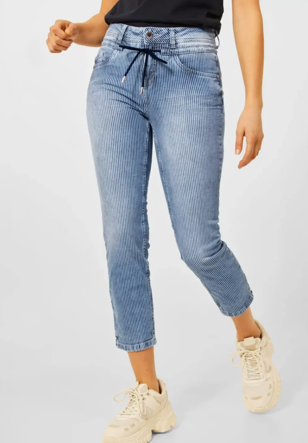 Slim Fit Jeans Mit Streifen