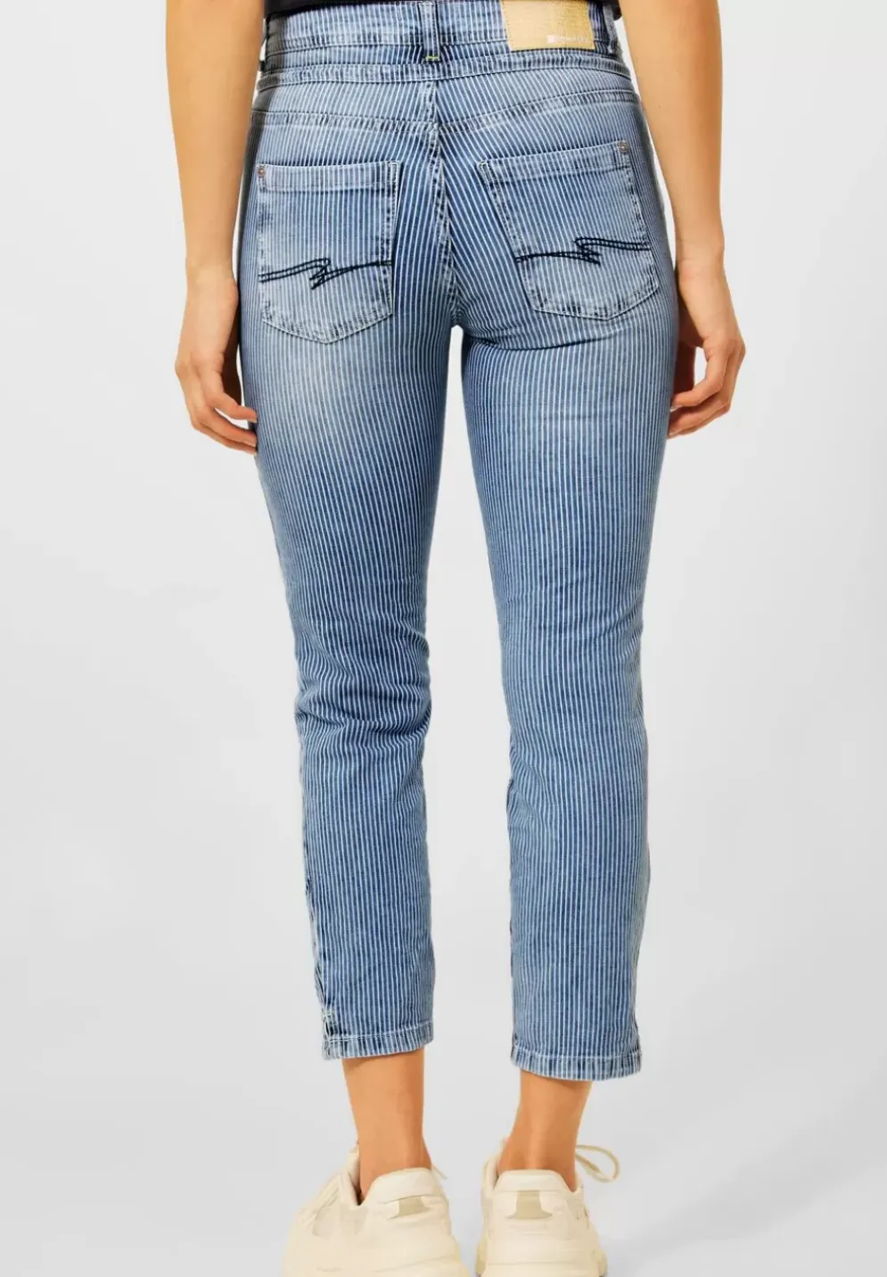 Slim Fit Jeans Mit Streifen