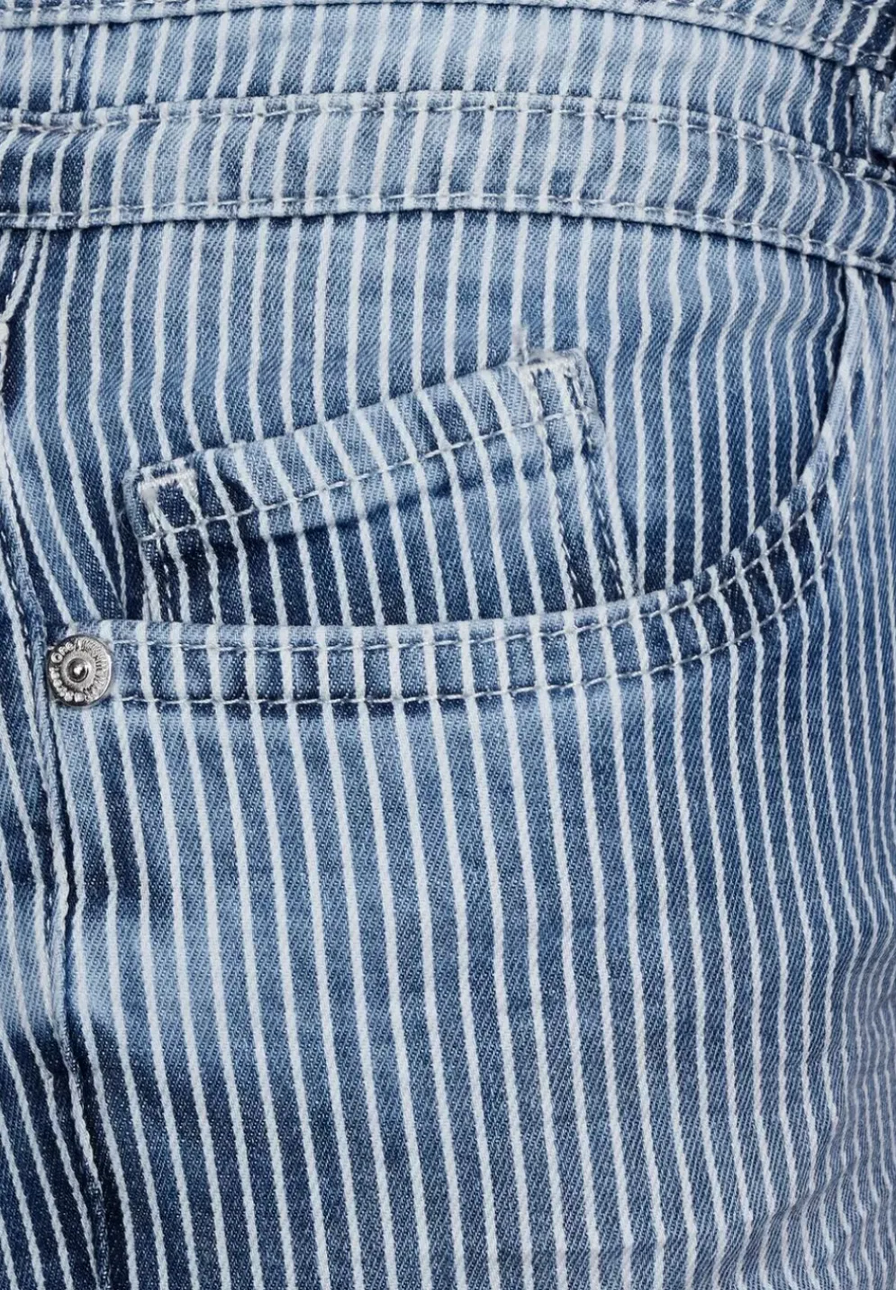 Slim Fit Jeans Mit Streifen