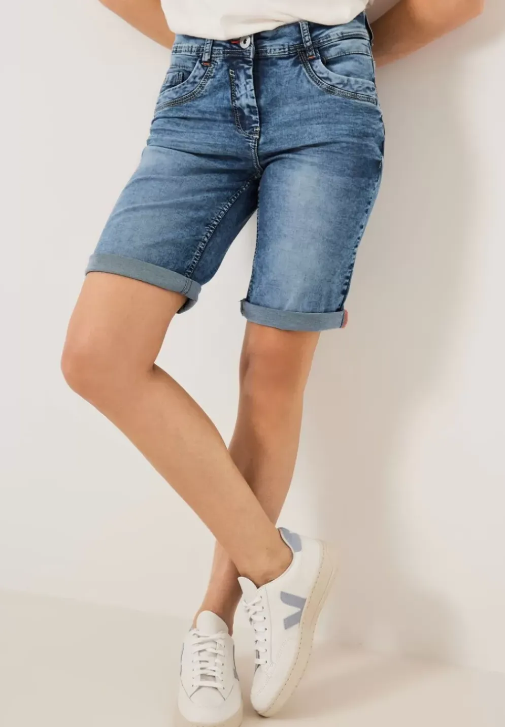 Slim Fit Jeansshorts