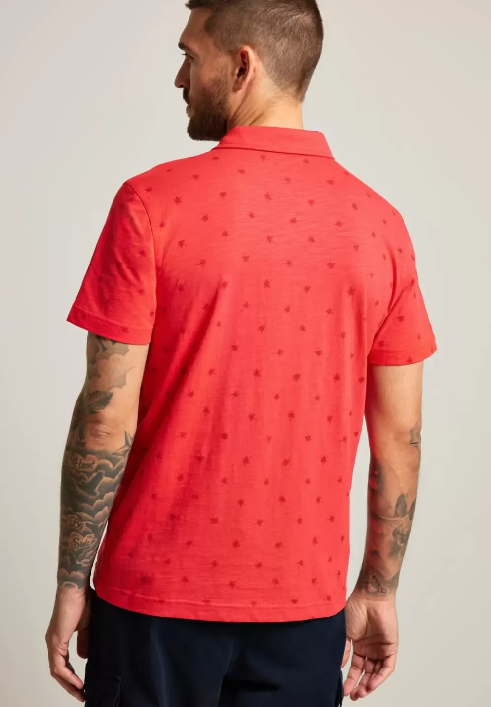 Slub Jerseypolo Mit Print