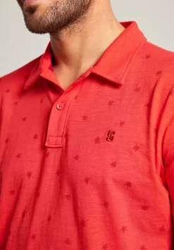 Slub Jerseypolo Mit Print
