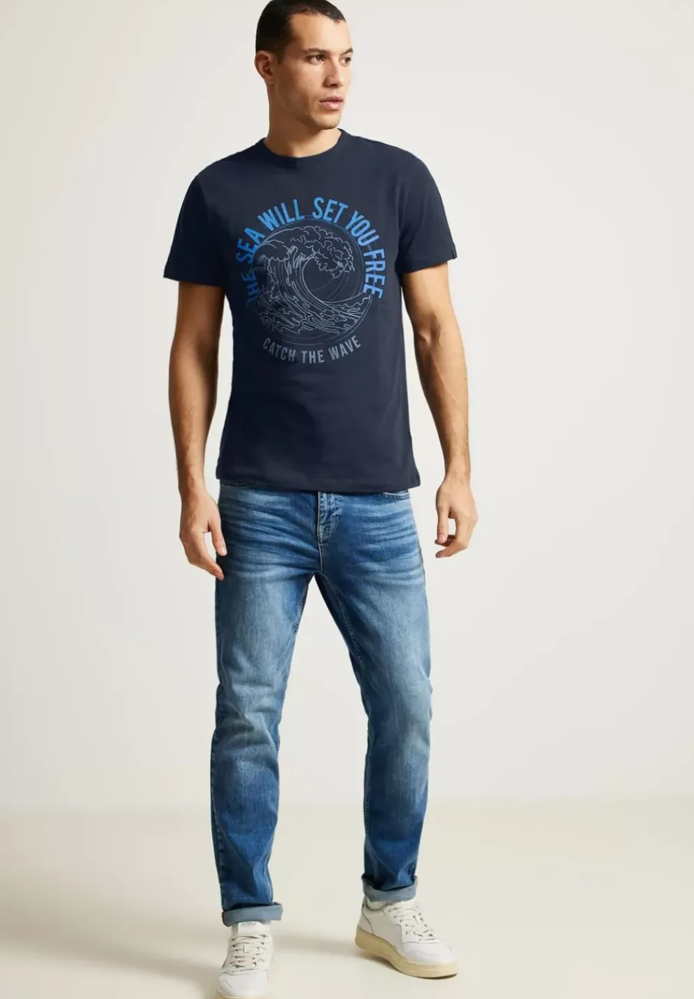 Slub Print T-Shirt