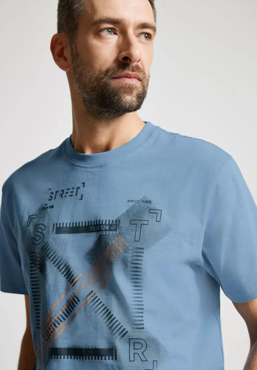 Slub Print T-Shirt