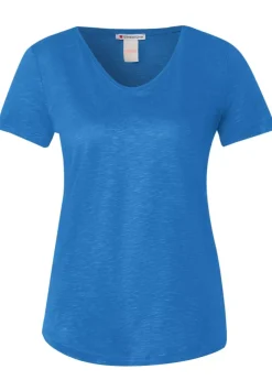 Slub T-Shirt In Unifarbe