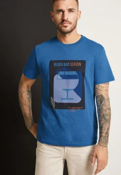Slub T-Shirt Mit Frontprint