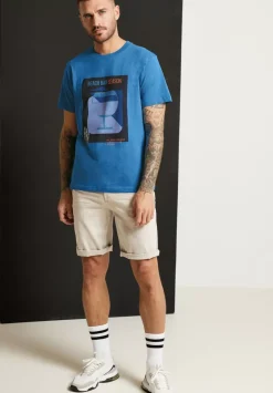 Slub T-Shirt Mit Frontprint