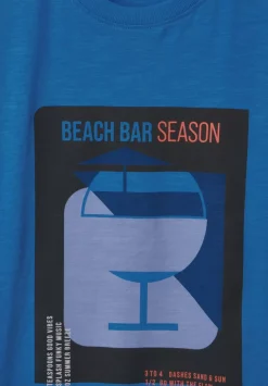 Slub T-Shirt Mit Frontprint