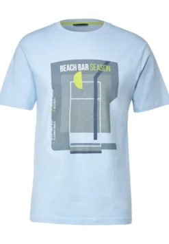 Slub T-Shirt Mit Frontprint