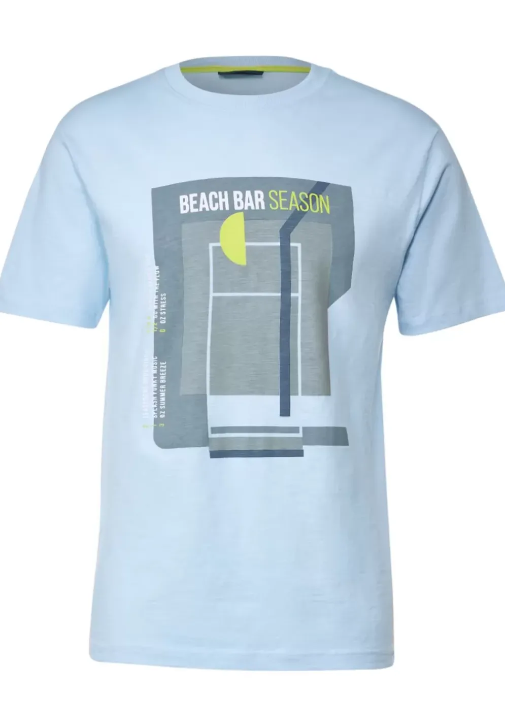 Slub T-Shirt Mit Frontprint
