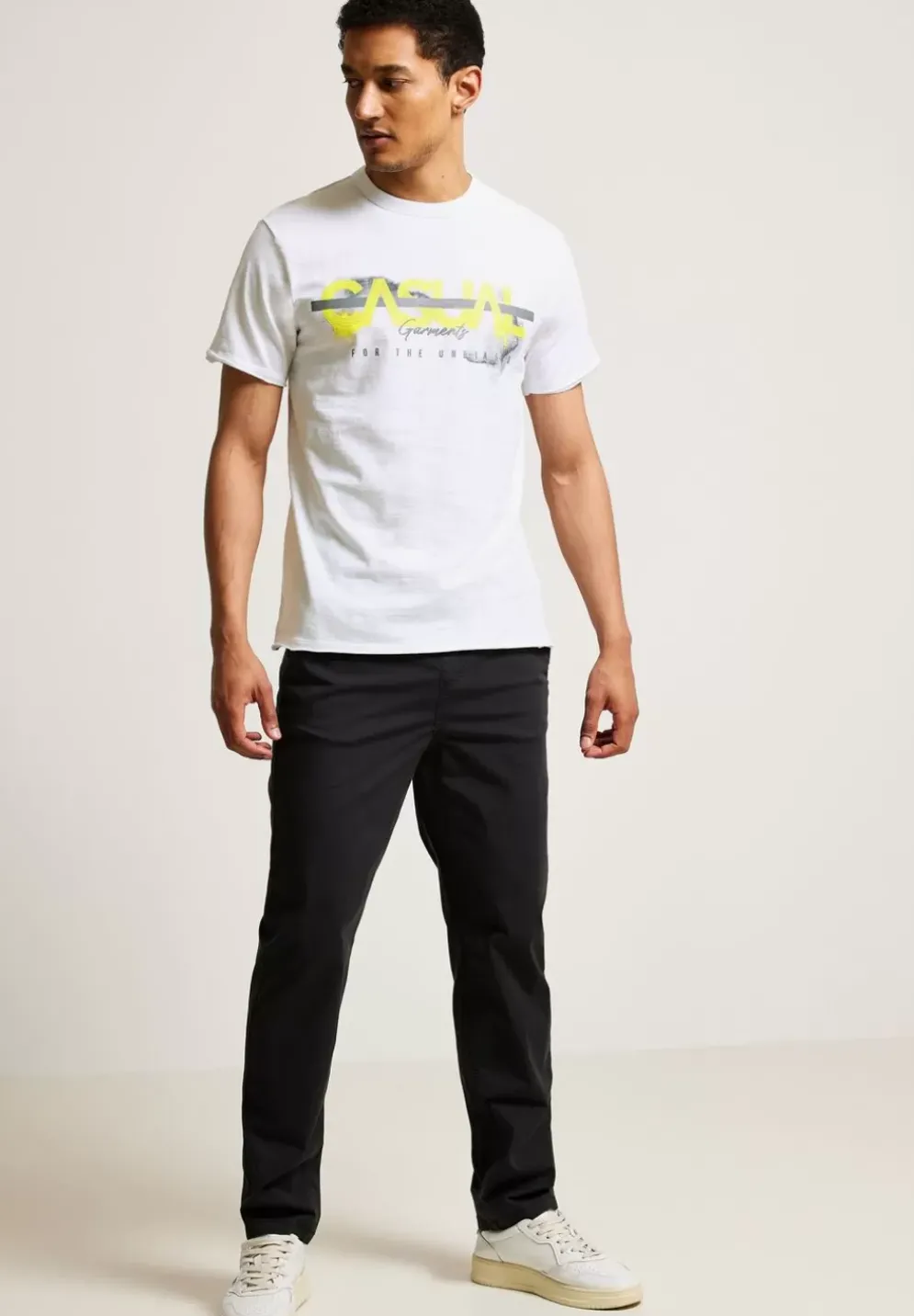 Slub T-Shirt Mit Print