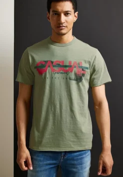 Slub T-Shirt Mit Print