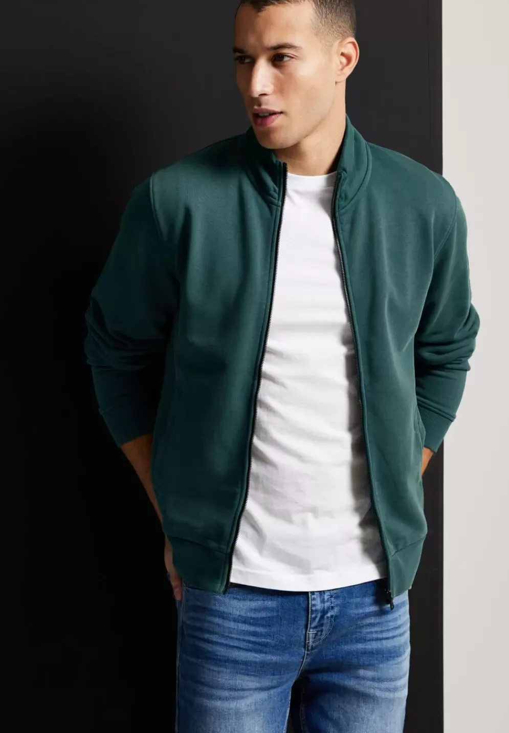 Softe Gewaschene Sweatjacke