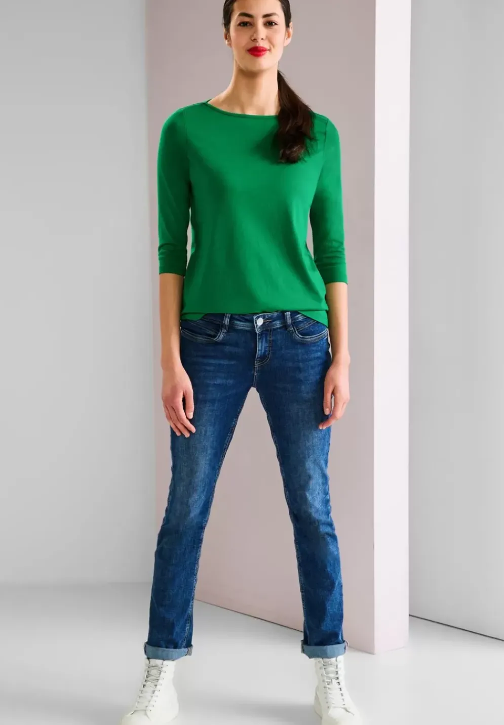 Softes Shirt In Unifarbe