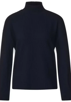 Stehkragenshirt Mit Struktur