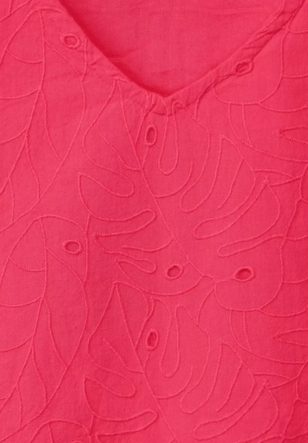 Stickerei Bluse Mit 3/4 Arm