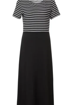 Streifenmix Midi Kleid