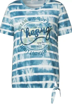 Streifenshirt Mit Frontprint