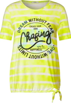Streifenshirt Mit Frontprint