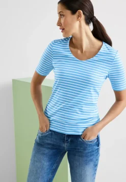 Streifenshirt Mit Halbarm
