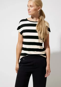 Streifenshirt Mit Rundhals