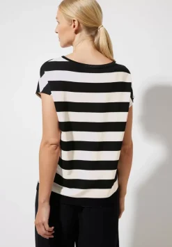 Streifenshirt Mit Rundhals