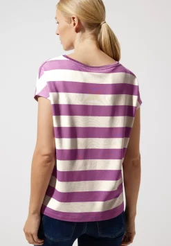 Streifenshirt Mit Rundhals