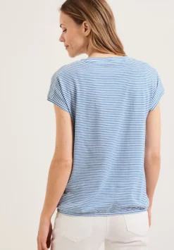 Streifenshirt Mit V-Neck