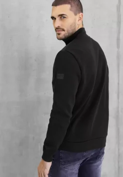 Strickjacke Im Materialmix