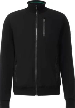 Strickjacke Im Materialmix