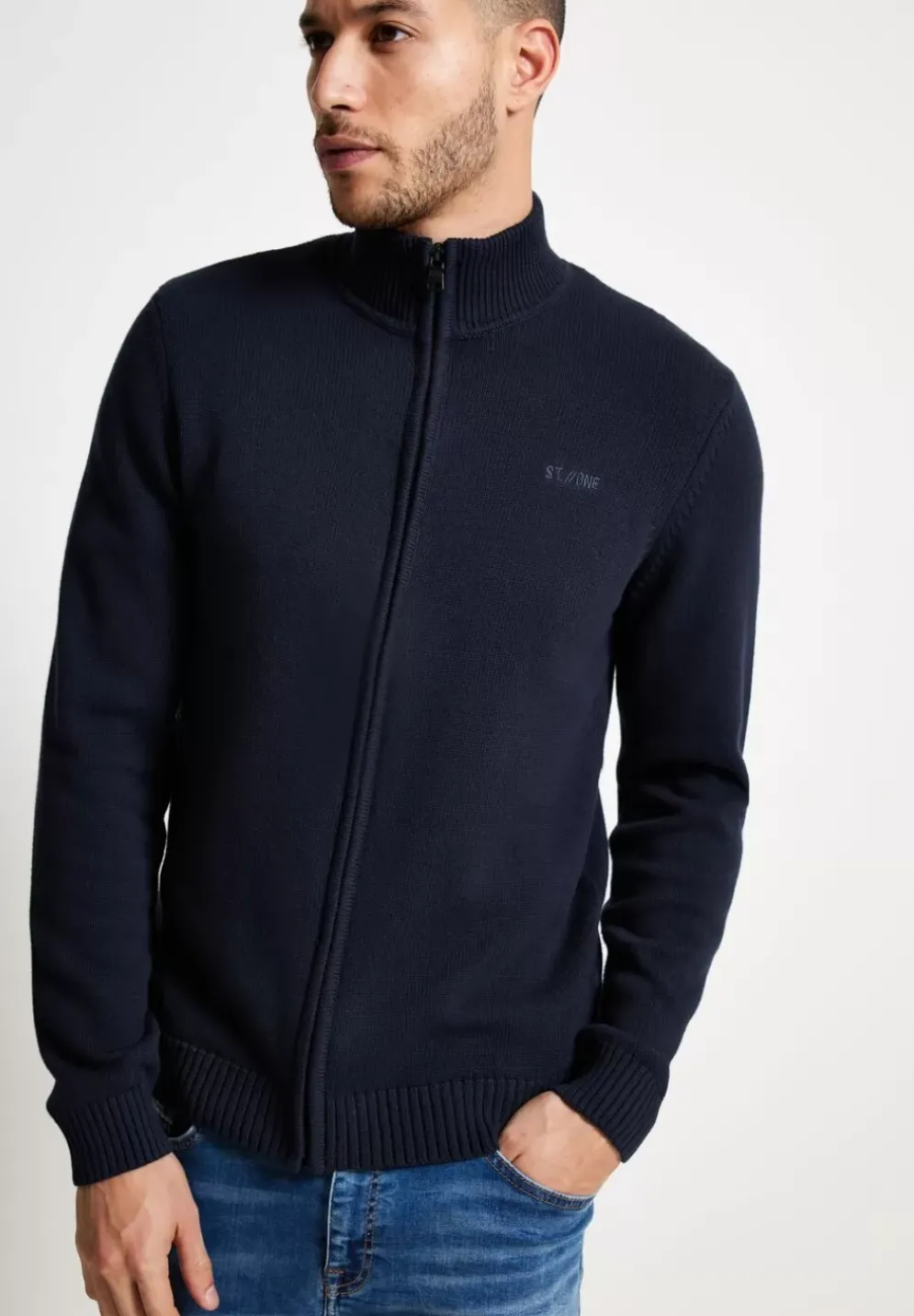 Strickjacke In Unifarbe