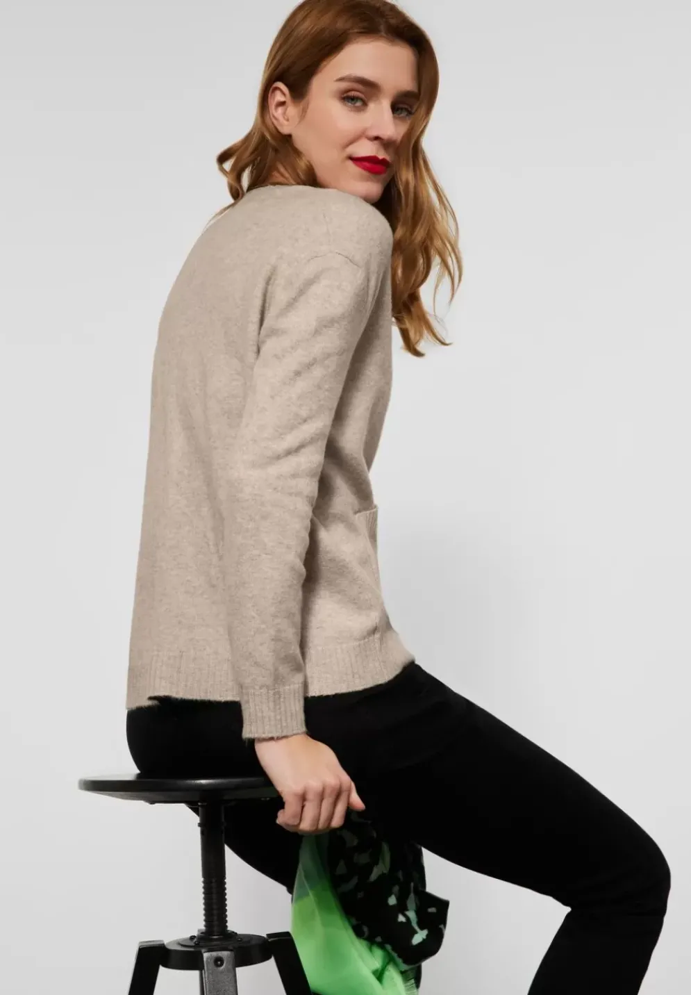Strickjacke Mit Taschen