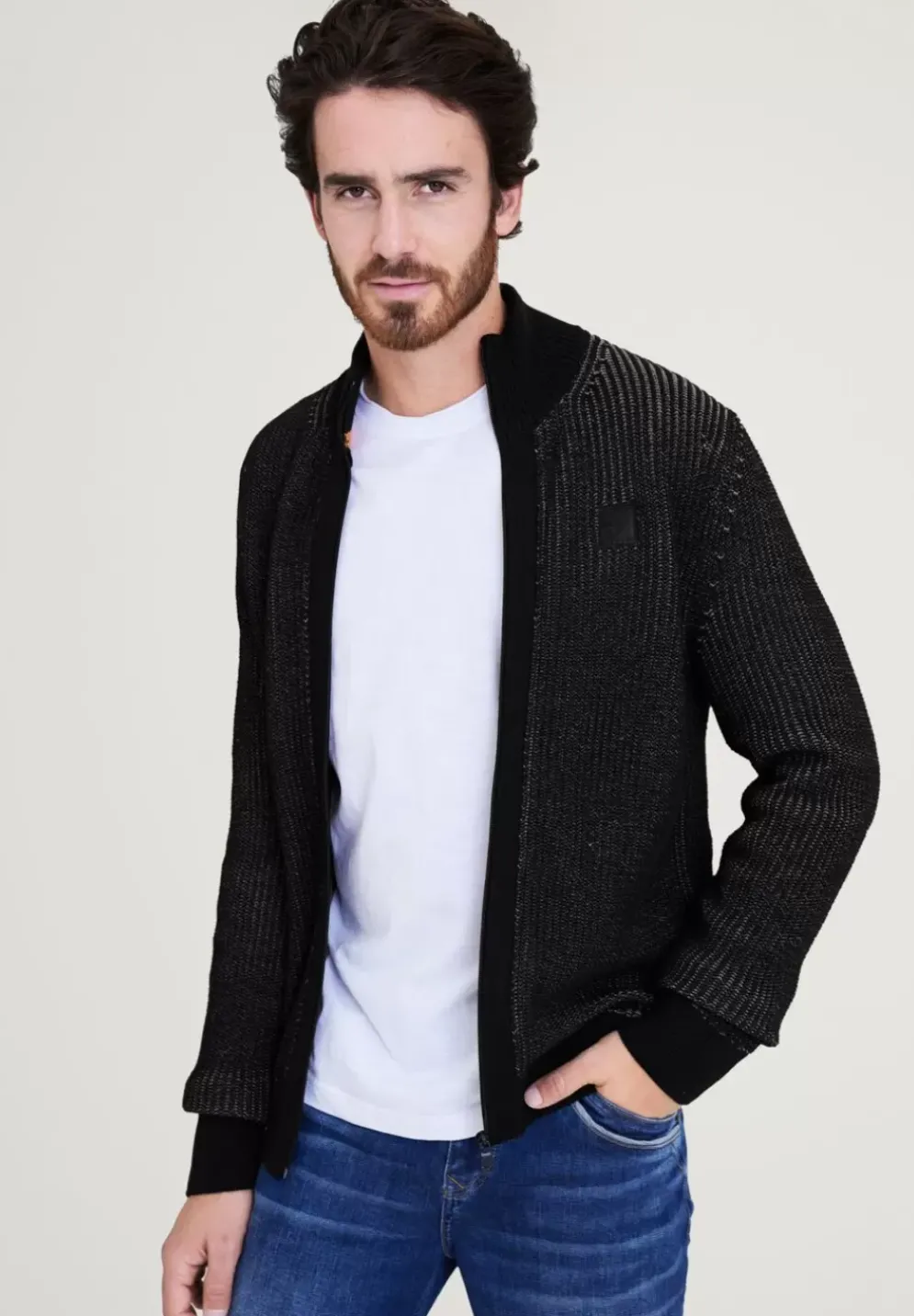 Strickjacke Mit Zipper