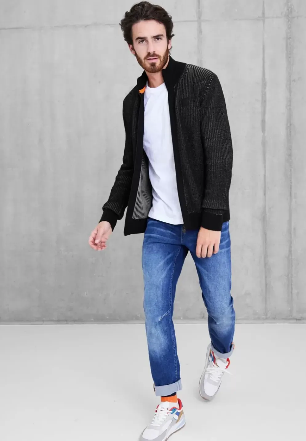 Strickjacke Mit Zipper