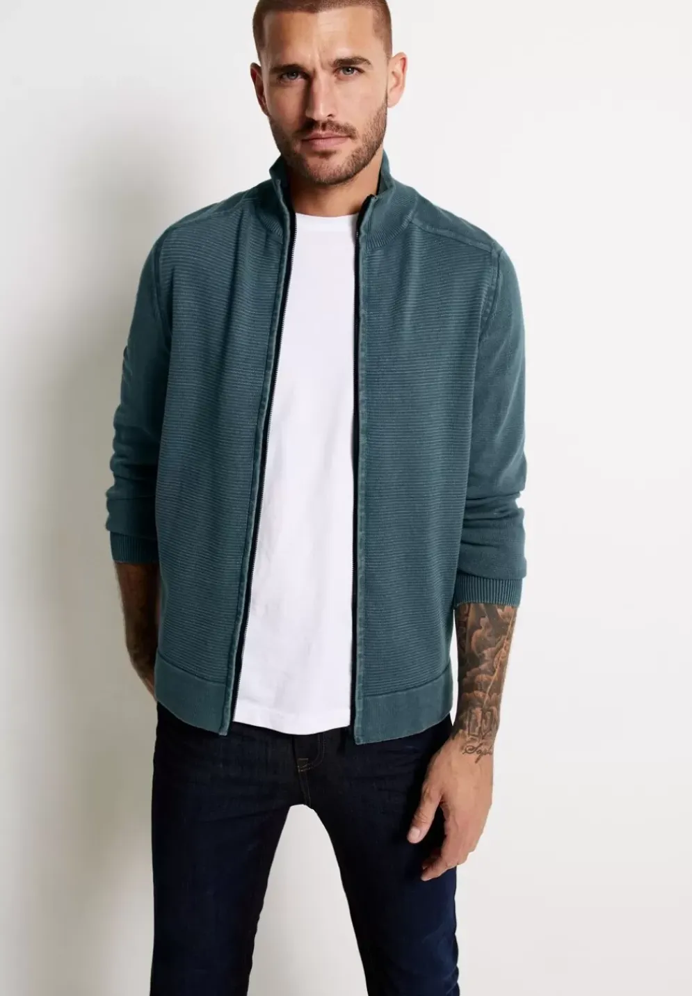 Strickjacke Mit Zipper