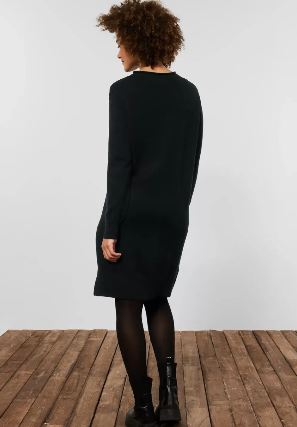 Strickkleid In Unifarbe