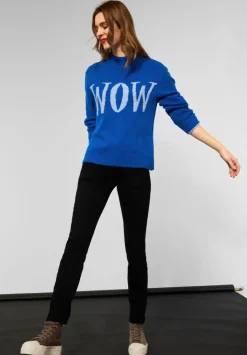 Strickpullover Mit Wording