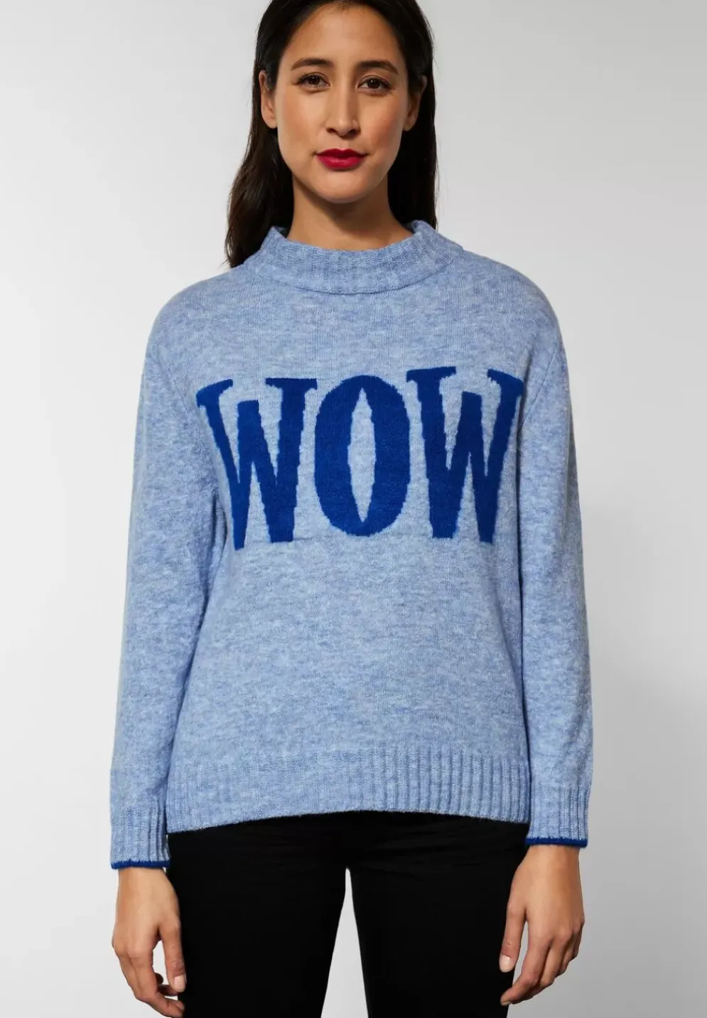 Strickpullover Mit Wording