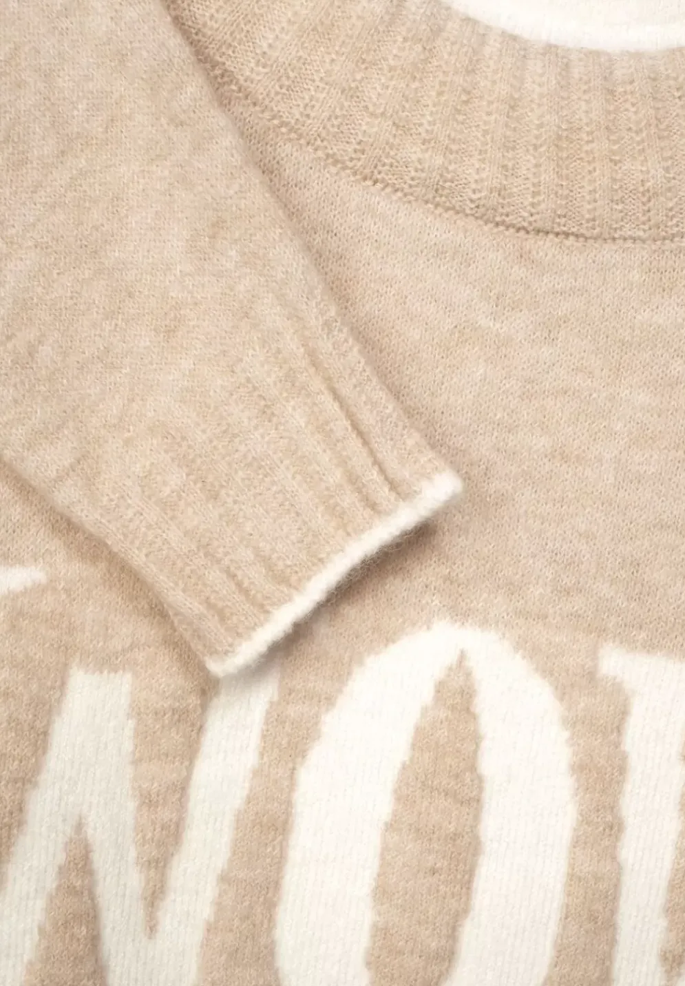 Strickpullover Mit Wording