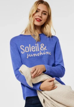 Strickpullover Mit Wording
