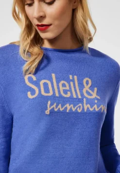 Strickpullover Mit Wording