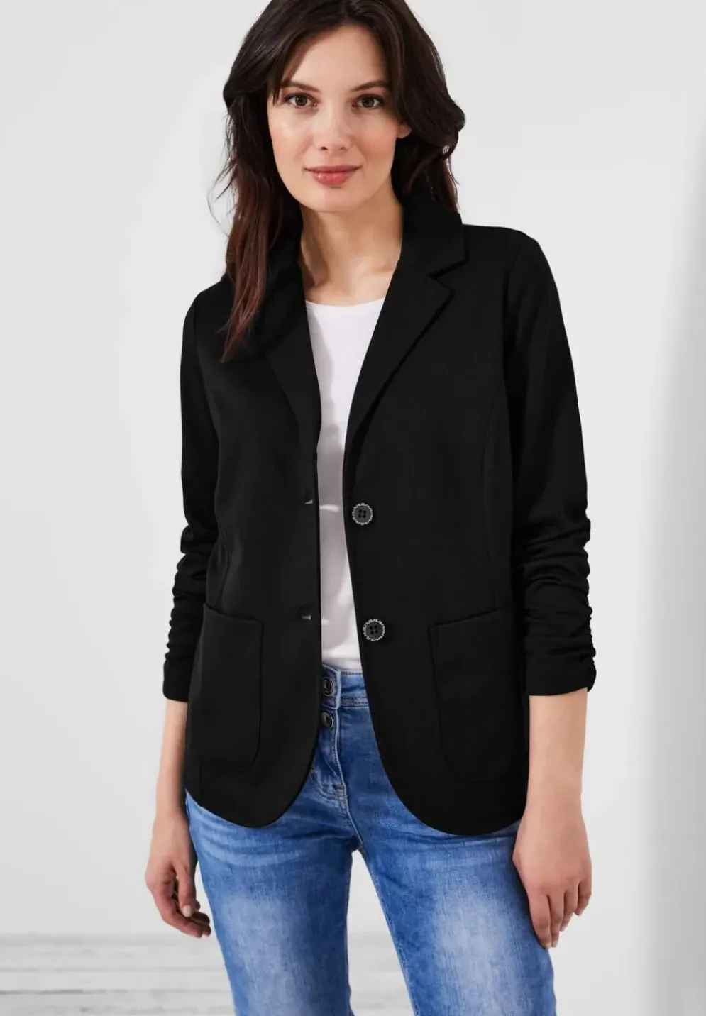 Sweatblazer Mit Raffdetails