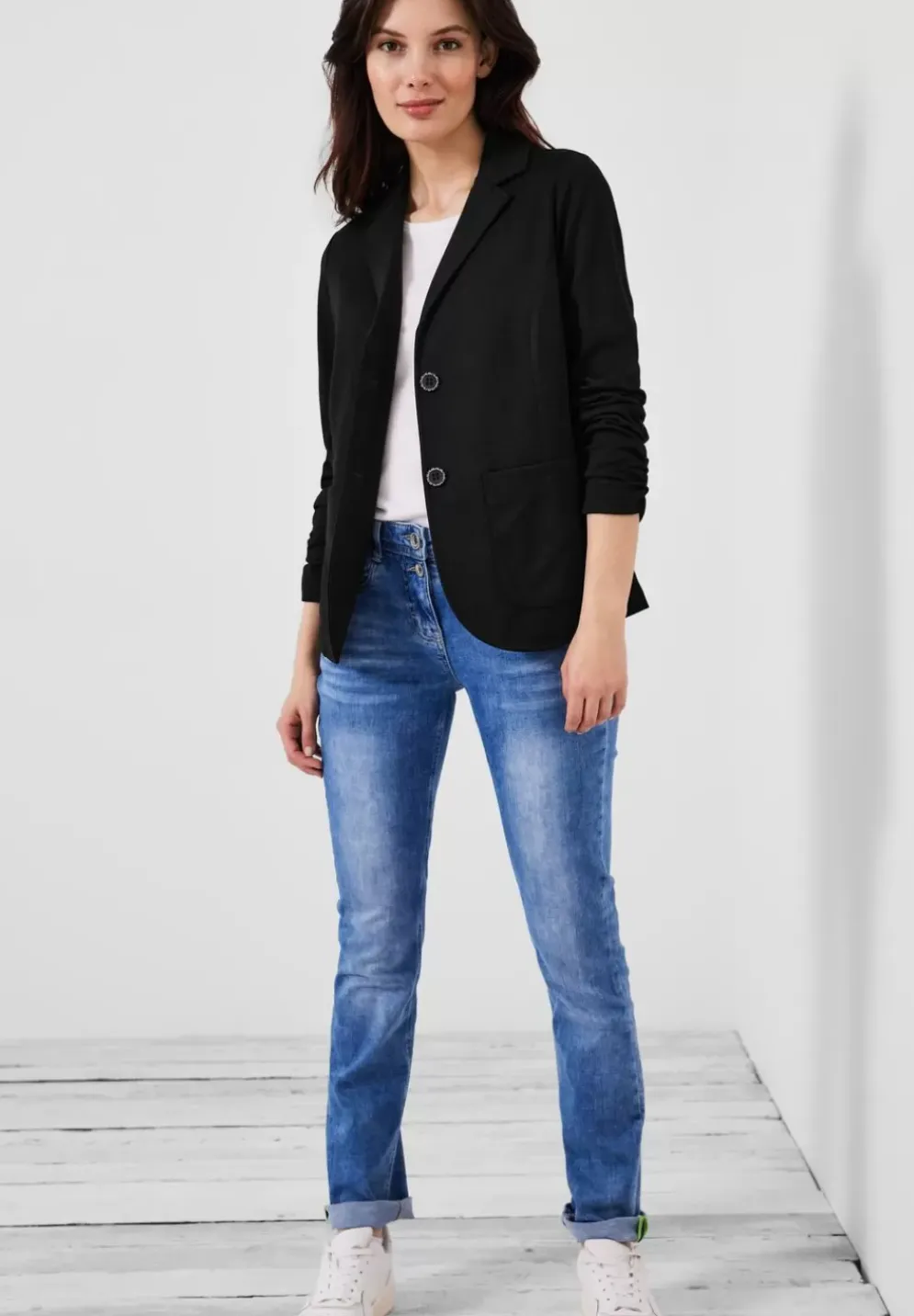 Sweatblazer Mit Raffdetails