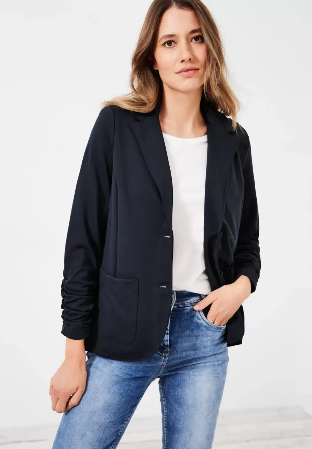 Sweatblazer Mit Raffung