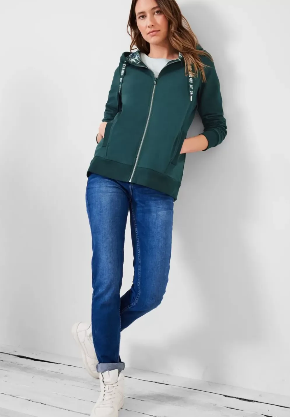 Sweatjacket Mit Print