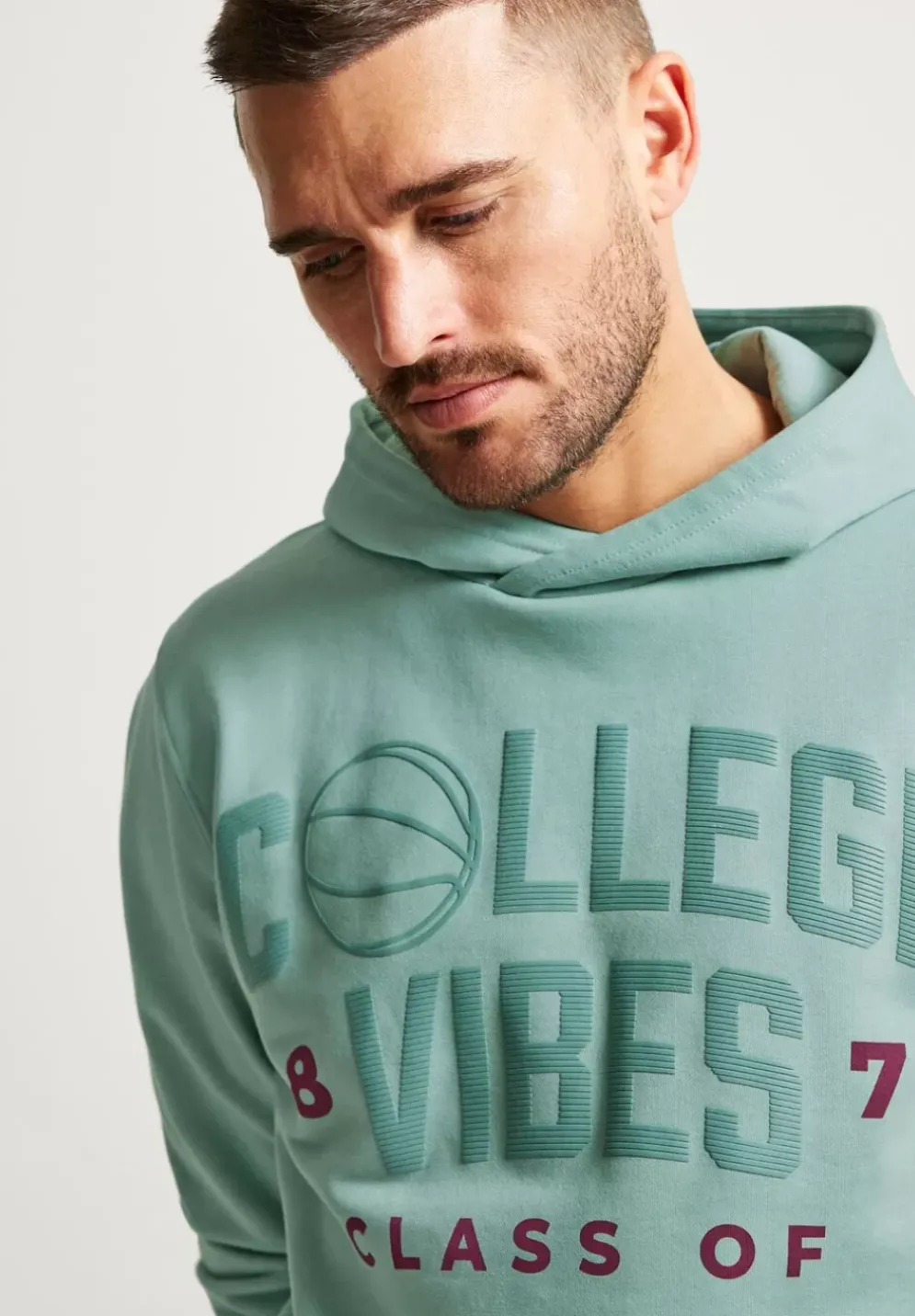 Sweatshirt Mit College Print