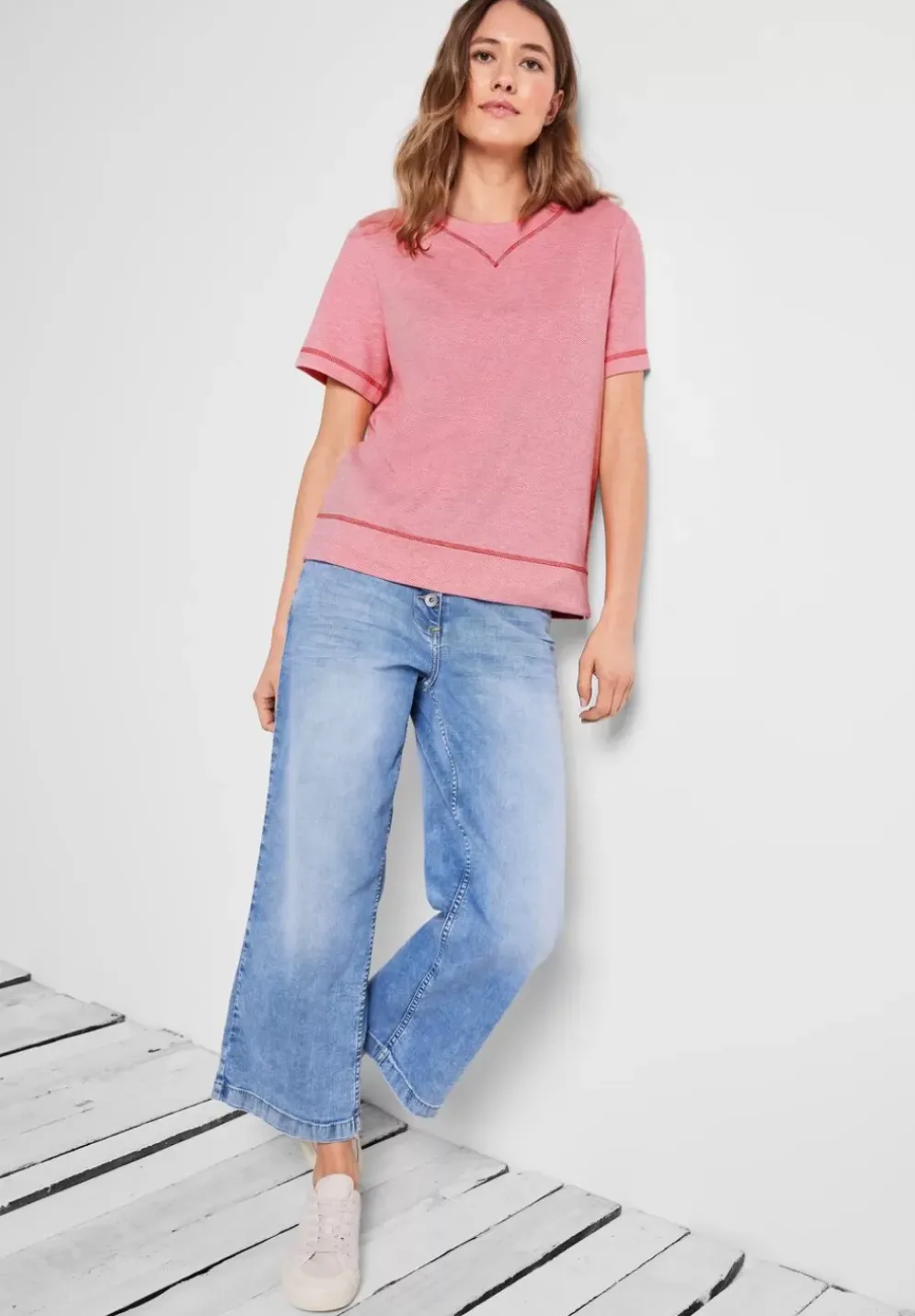 Sweatshirt Mit Halbarm
