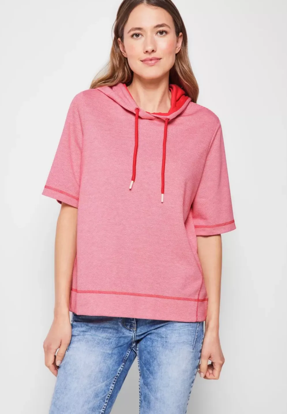 Sweatshirt Mit Halbarm